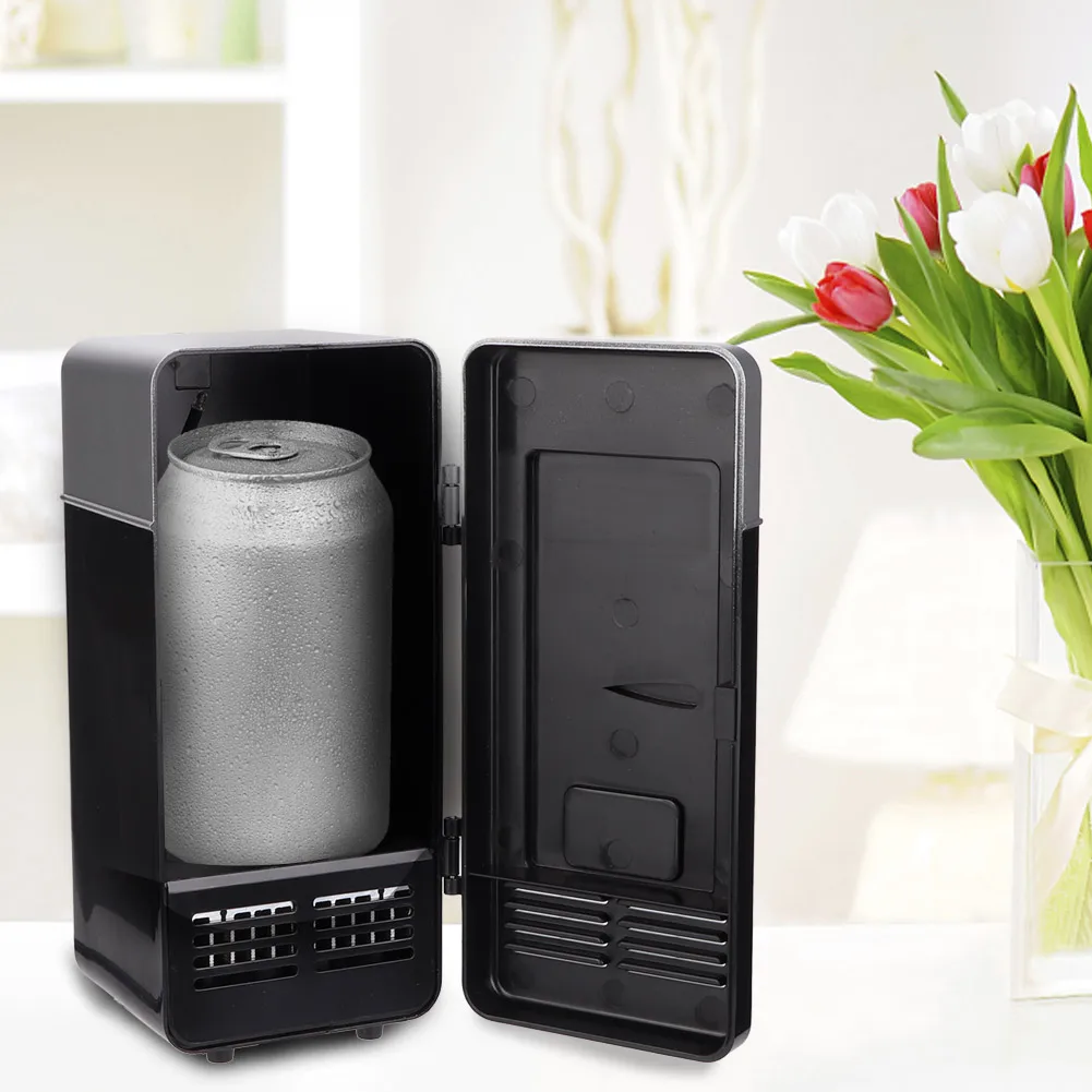Mini USB Office Mini Heating And Cooling Dual Use Portable Refrigerator Drink Cooler thumbnail 5