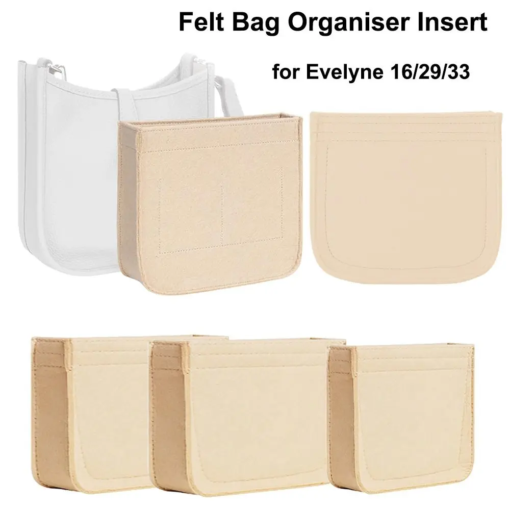 Multi-Pocket Bag Organizer for Evelyne 16/29/33 Inner Bag Storage Bag Felt Handbag Insert Bag Purse Liner Bag thumbnail 3