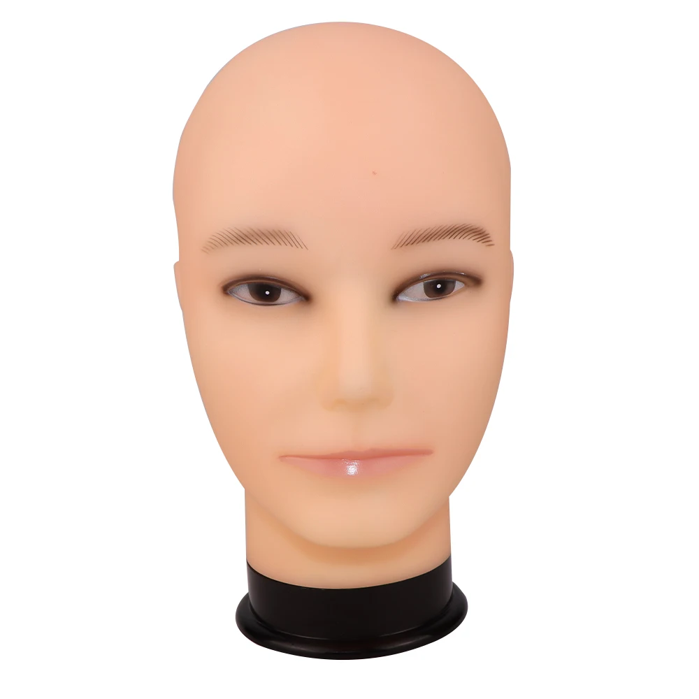 Large size male Mannequin Head Dolls Display Cosmetology Manikin Head Dolls Bald Training Head For Making Wig Hat Display thumbnail 2