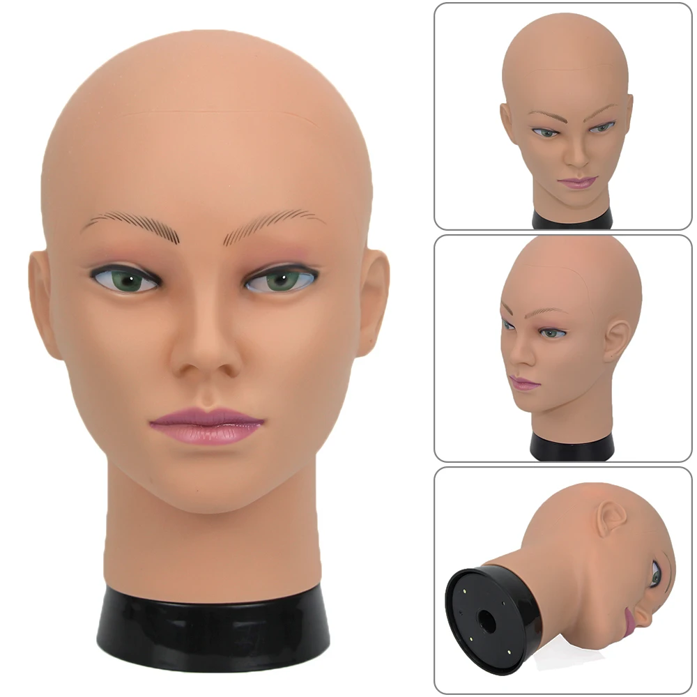 Large size male Mannequin Head Dolls Display Cosmetology Manikin Head Dolls Bald Training Head For Making Wig Hat Display thumbnail 6