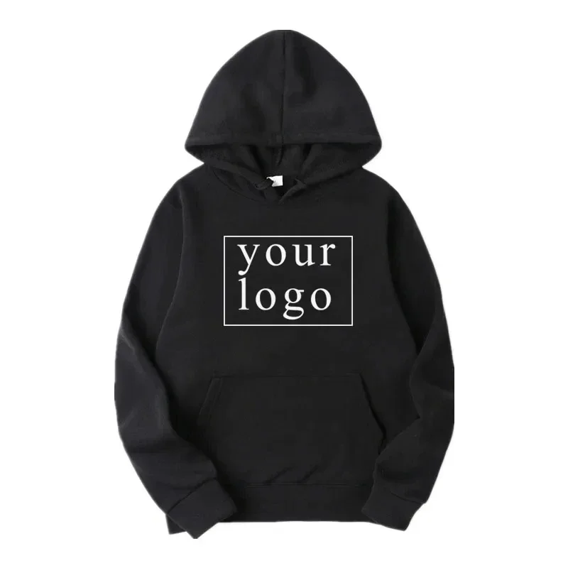 2024 Man Woman Casual Custom Printed Text DIY Hoodie Customized Logo Personalized Hoody Custom Hoodies Text Logo Sweatshirt thumbnail 2