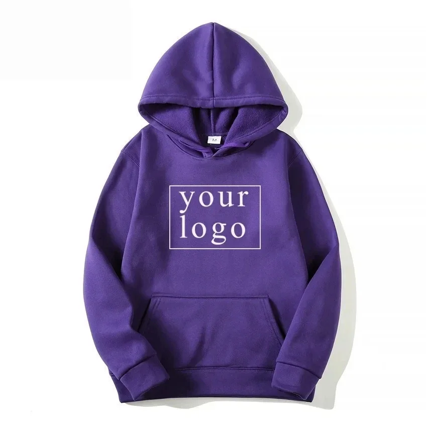 2024 Man Woman Casual Custom Printed Text DIY Hoodie Customized Logo Personalized Hoody Custom Hoodies Text Logo Sweatshirt thumbnail 4
