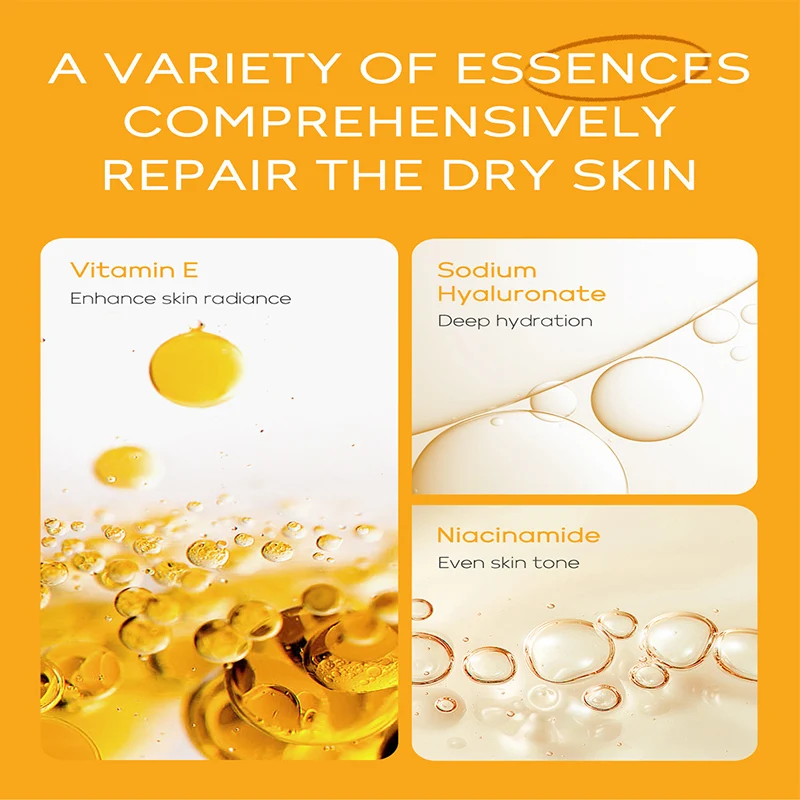 4pcs Vitamin C Skin Care Sets Face Cream Facial Cleanser Essence Spf 50+ VC Sunscreen Moisturizing Refresh Face Care travel Suit thumbnail 3