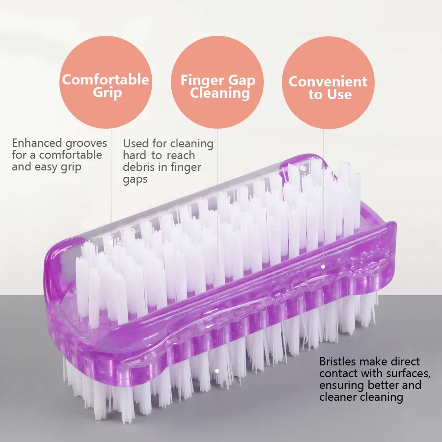 Double-Sided Nail Cleaning Brush, Manicure and Pedicure Tool, Ideal for Fingernails and Toenails thumbnail 4