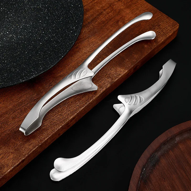304 Stainless Steel Grill Tongs Korean BBQ Tongs Kitchen Tweezers Long Barbecue Meat Food Tongs Steak Clips Kitchen Accessories thumbnail 5