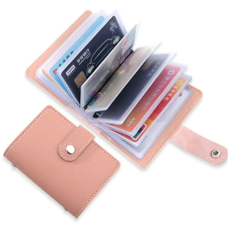 New Anti-theft ID Credit Card Holder Fashion Women's 26 Cards Slim PU Leather Pocket Case Purse Wallet Bag for Women Men Female thumbnail 3