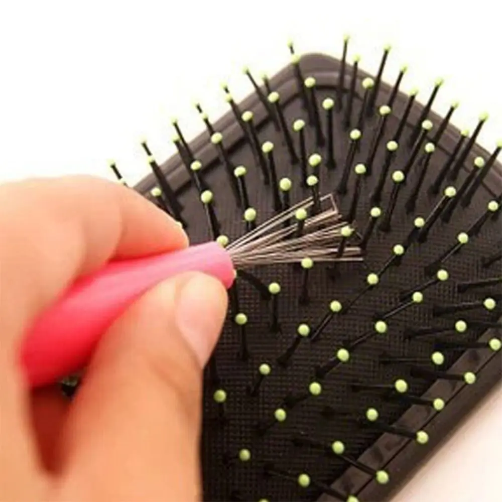 Plastic Handle Comb Hair Brush Cleaner Multifunctional Hand Tool Comb Cleaning Brush Cleaning Supplies Embedded Beauty Tools thumbnail 4