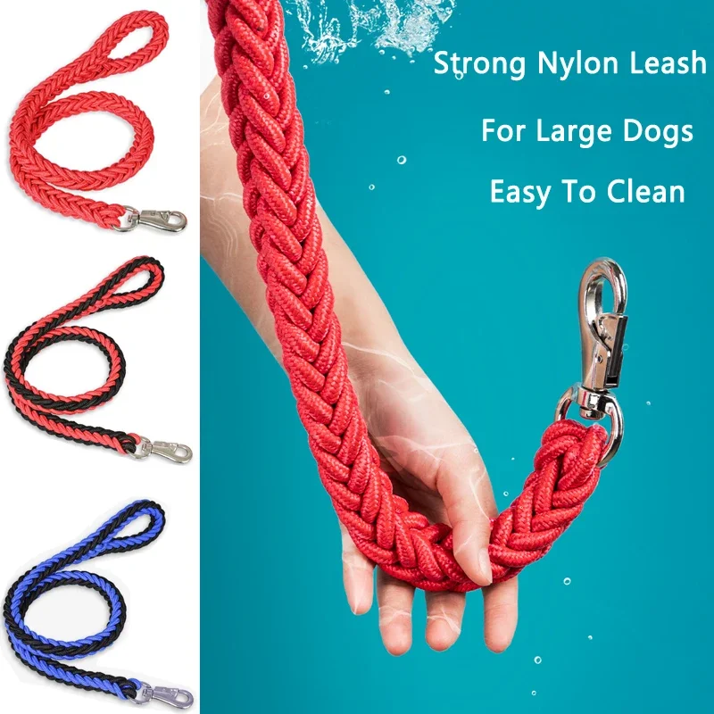 Heavy Duty Large Dog Leash Durable Nylon Braided Lead for Small Medium Big Dogs Bully Walking Hunting Camping Pet Accessories thumbnail 5