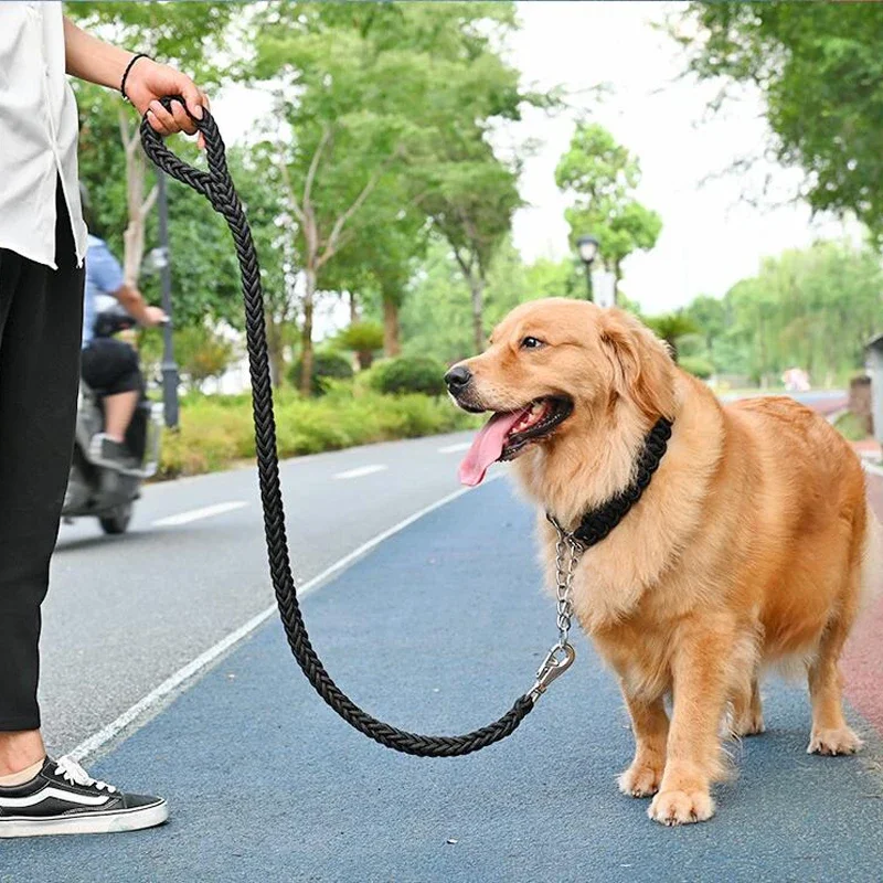 Heavy Duty Large Dog Leash Durable Nylon Braided Lead for Small Medium Big Dogs Bully Walking Hunting Camping Pet Accessories thumbnail 3