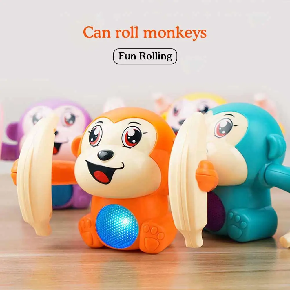 Electric Tumbling Monkey Learning To Climb Induction Music Toys Kids Toys Monkey Voice Light Puzzle Control Rolling Cartoon thumbnail 2