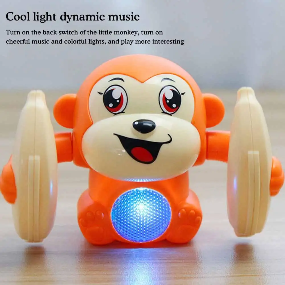 Electric Tumbling Monkey Learning To Climb Induction Music Toys Kids Toys Monkey Voice Light Puzzle Control Rolling Cartoon thumbnail 3