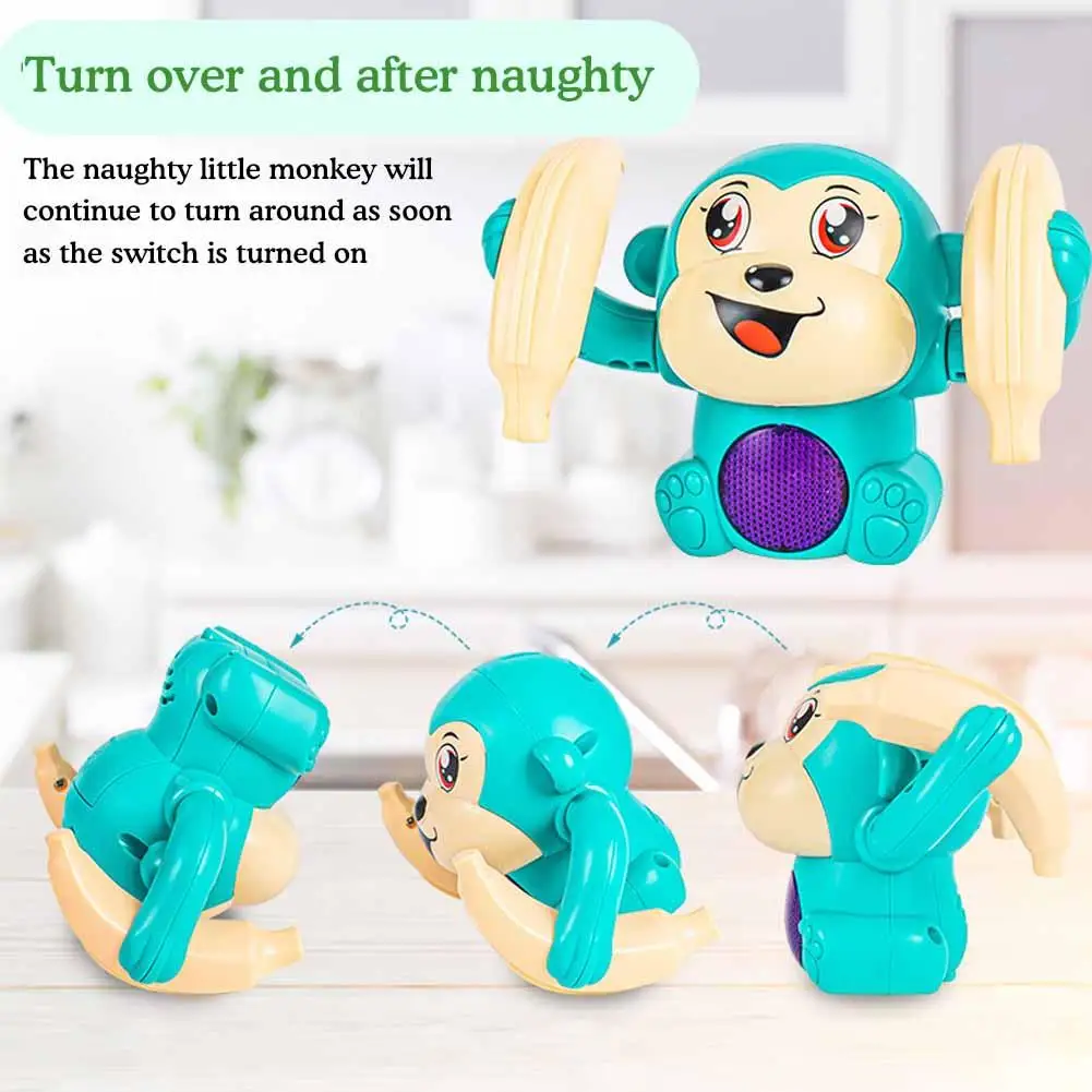 Electric Tumbling Monkey Learning To Climb Induction Music Toys Kids Toys Monkey Voice Light Puzzle Control Rolling Cartoon thumbnail 4