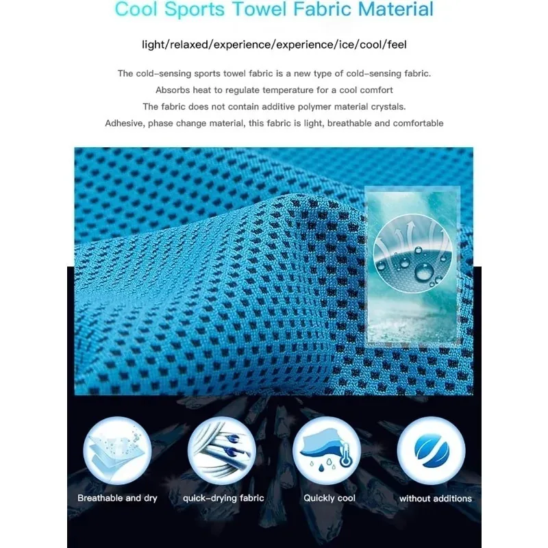 Cooling Fitness Towel Absorbent Instant Dry Cold Towel Face Towel Sports Towel Cold Towel Wash Cloths for Sports Outdoor Gym thumbnail 4