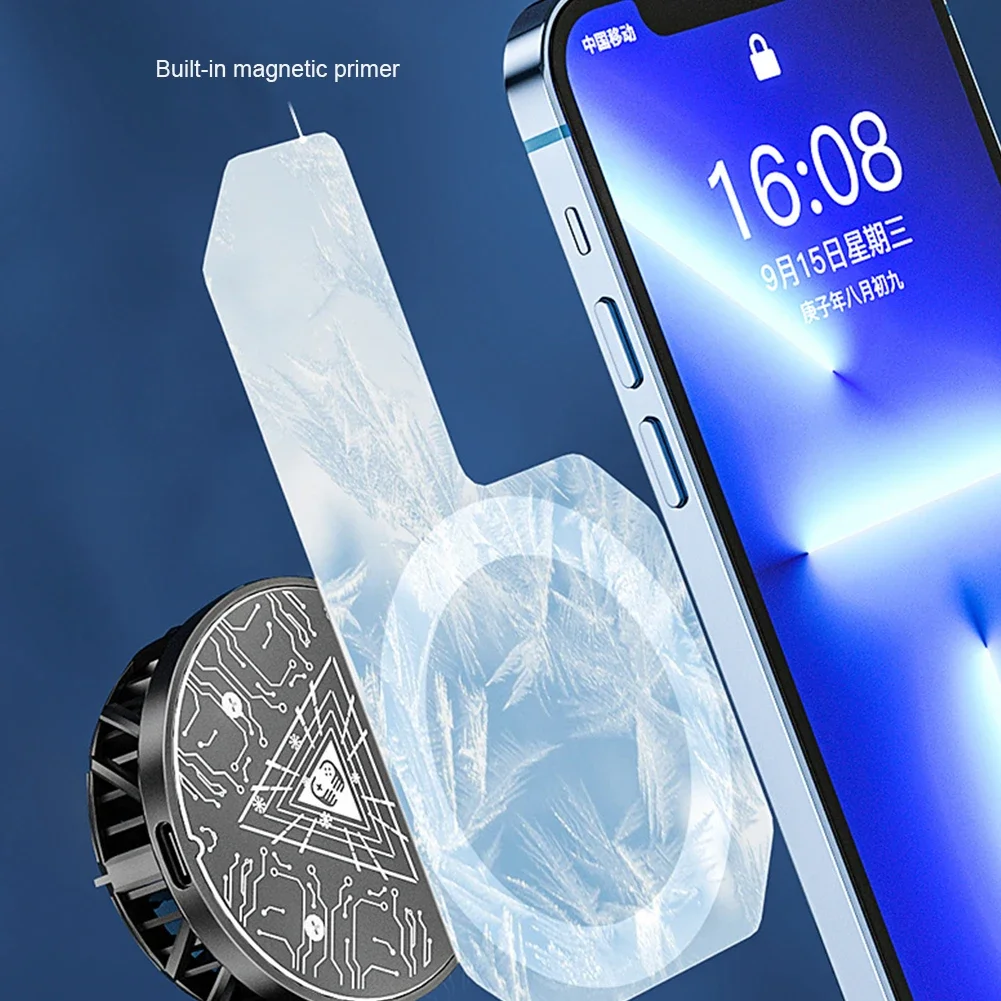 Cell Phone Cooler Plate Radiator Magnetic Radiating Sticker for Game Cooling Fans Heat Sink For IPhone/Samsung/Xiaomi thumbnail 6