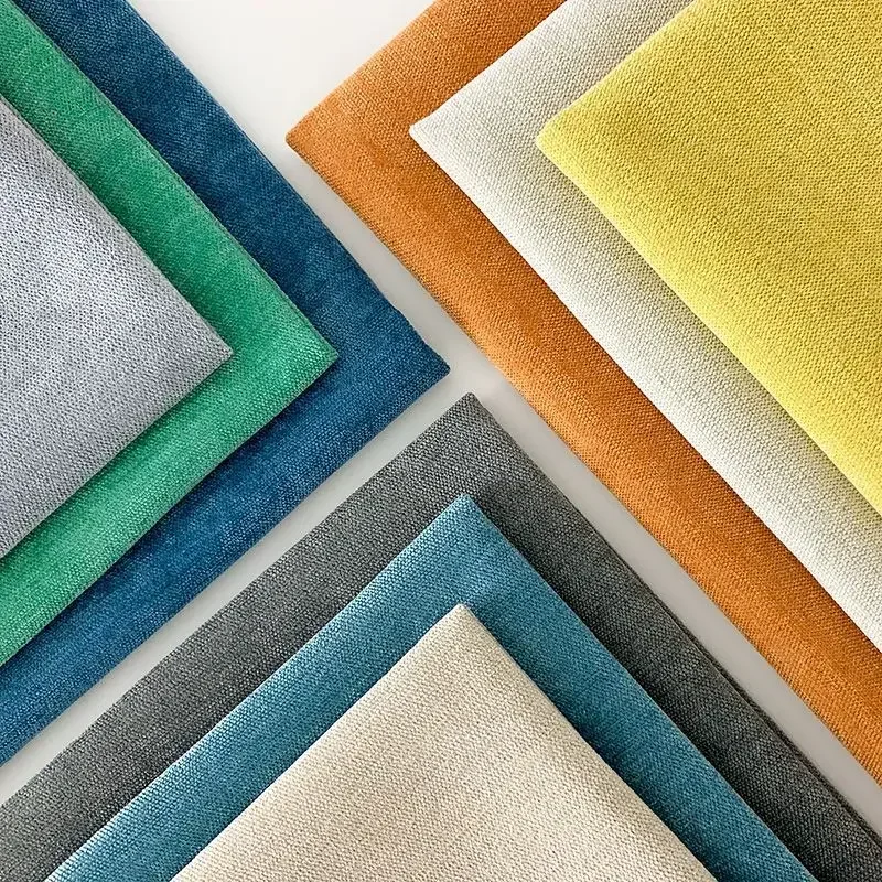 Plain Chenille Fabric Thick By The Meter for Upholstery Sofa Cover Tablecloth Pillowcases Diy Sewing Cloth Soft Comfortable Blue thumbnail 5