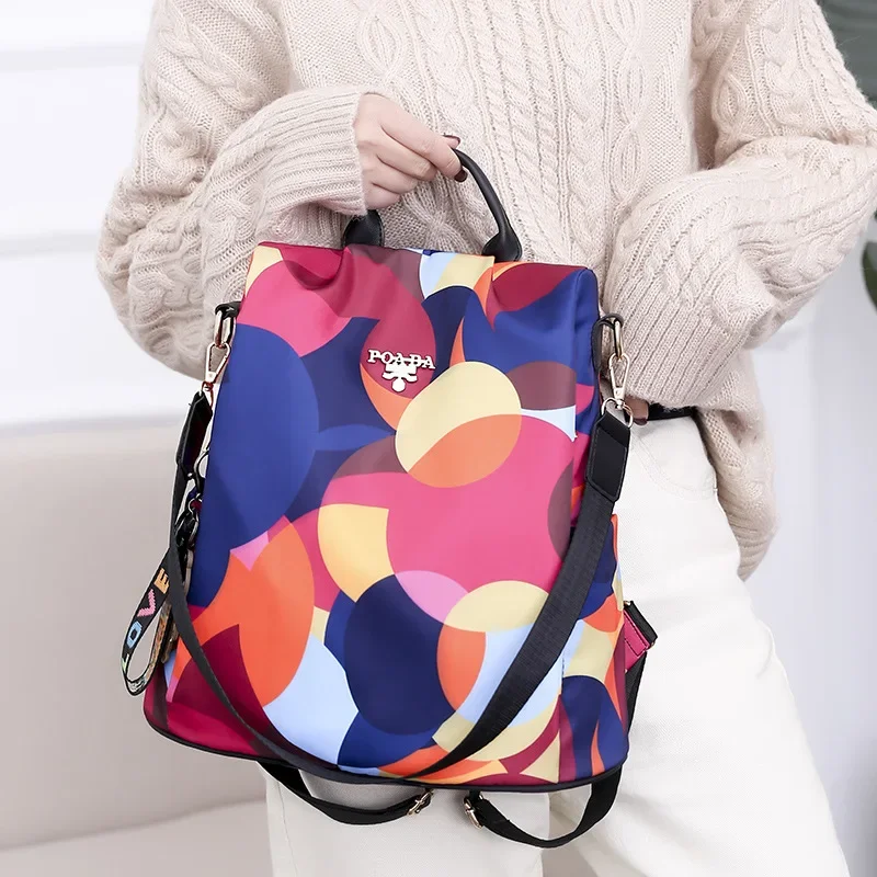 Women Backpack Fashion Oxford Cloth Shoulder Bags School Bags for Teenage Large Capacity Print Waterproof Travel Backpack thumbnail 3