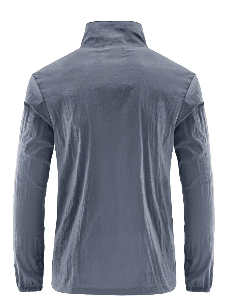 Summer Men's Sun Protection Casual Breathable Sports Windproof Water Resistant Ultrathin Jacket Outdoor Fishing Skin Clothing thumbnail 2