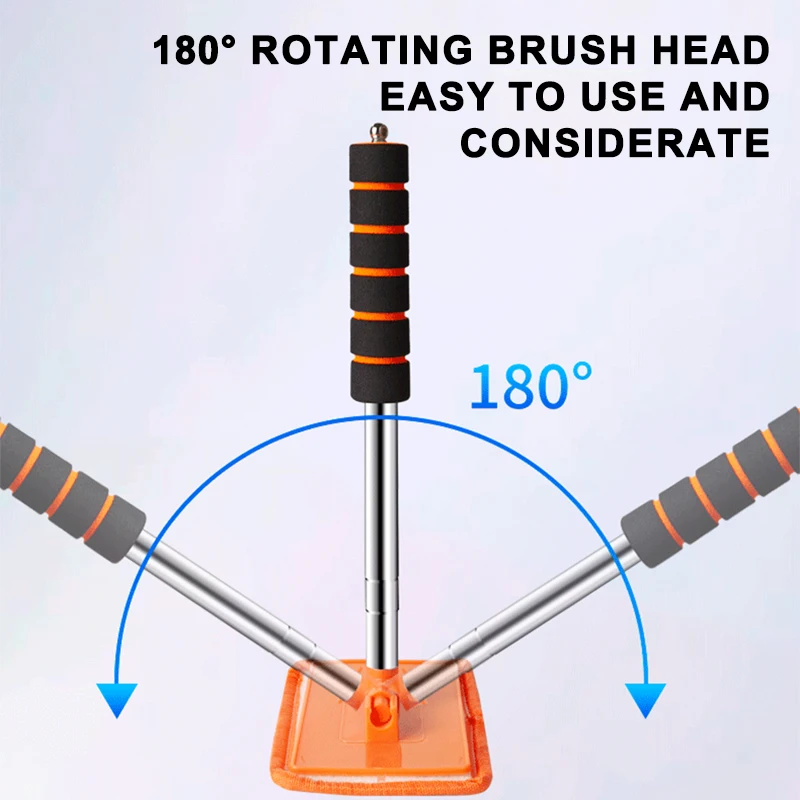 SEAMETAL Car Windshield Cleaning Brush Window Glass Clean Wiper Scalable Long Handle Scratch-Free Soft Wash Cloth Washing Tool thumbnail 5