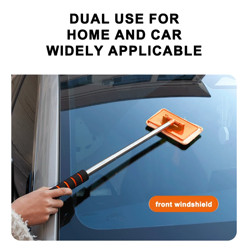 SEAMETAL Car Windshield Cleaning Brush Window Glass Clean Wiper Scalable Long Handle Scratch-Free Soft Wash Cloth Washing Tool thumbnail 4