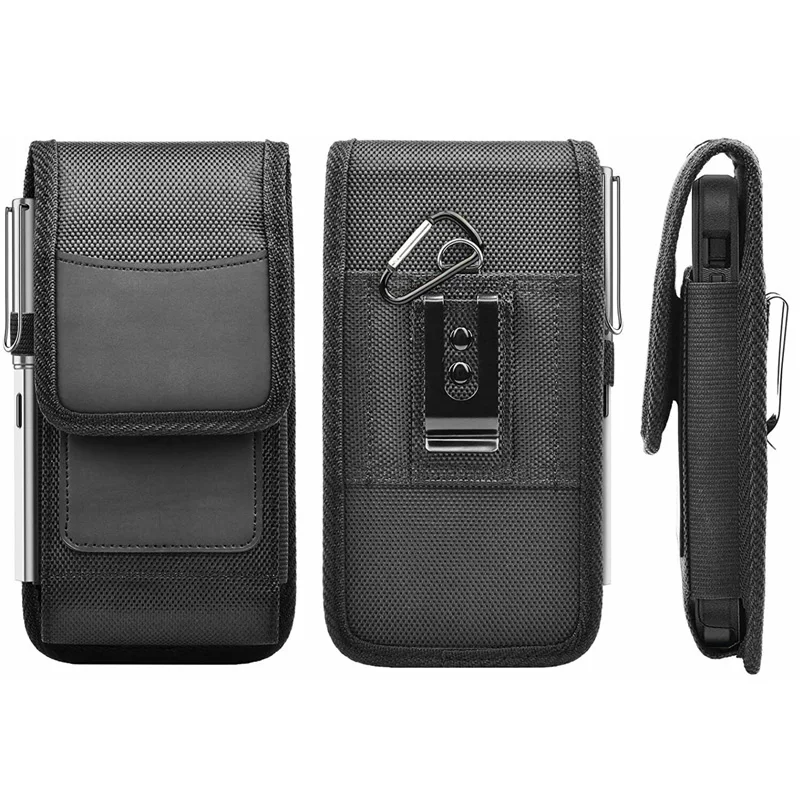 TOLIFEEL 3.5-7.5inch Phone Holder Nylon Pouch Cell Belt Clip Holster Case Waist Bag for Samsung S24 Ultra 15 Pro Max M to XXXL thumbnail 3
