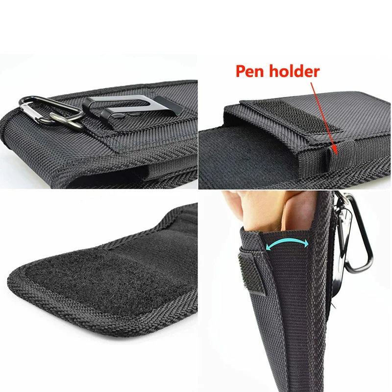 TOLIFEEL 3.5-7.5inch Phone Holder Nylon Pouch Cell Belt Clip Holster Case Waist Bag for Samsung S24 Ultra 15 Pro Max M to XXXL thumbnail 4