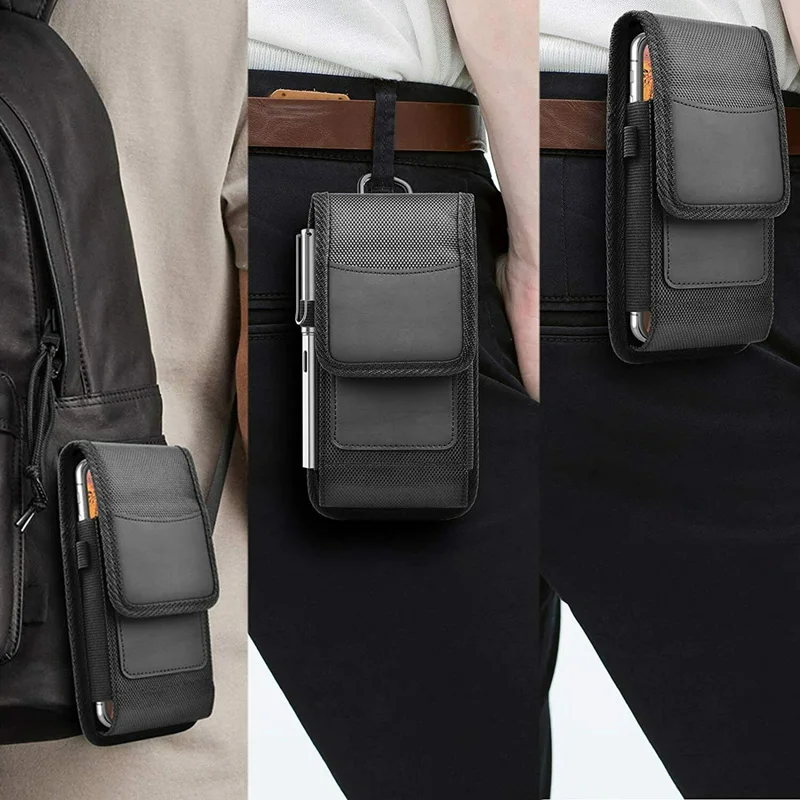 TOLIFEEL 3.5-7.5inch Phone Holder Nylon Pouch Cell Belt Clip Holster Case Waist Bag for Samsung S24 Ultra 15 Pro Max M to XXXL thumbnail 6