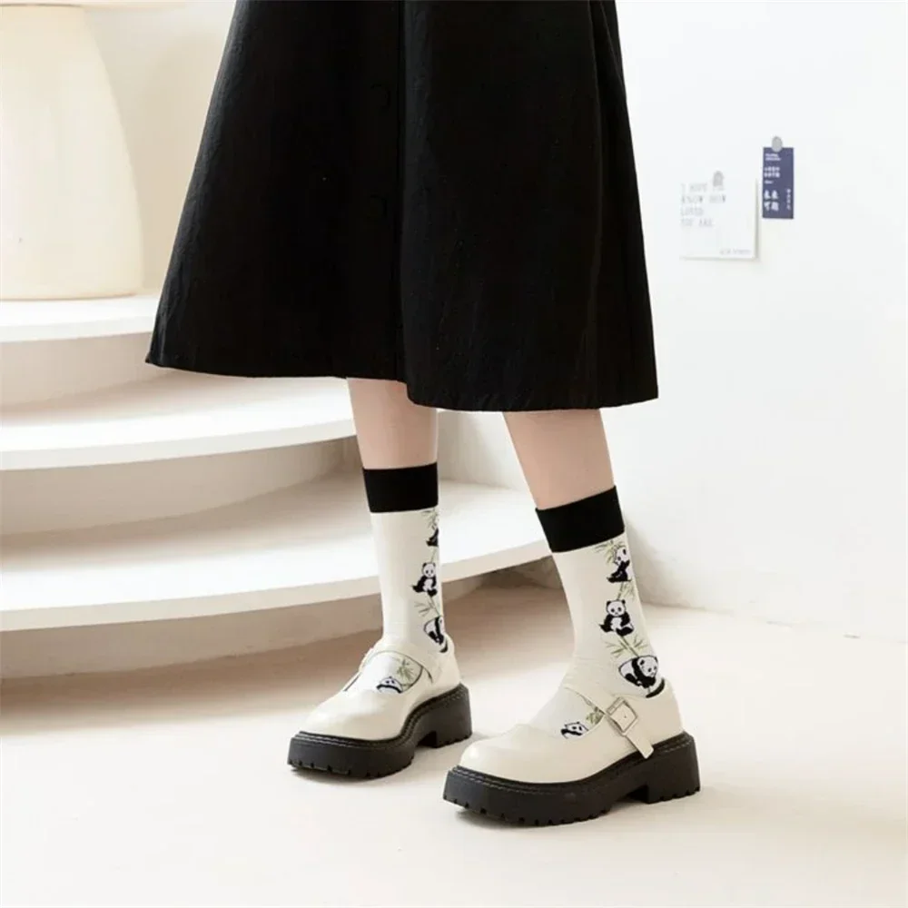 Panda socks for women, fashion, cartoon, skateboard, hipster, streetwear, dance, sport, happy, new, free download thumbnail 2