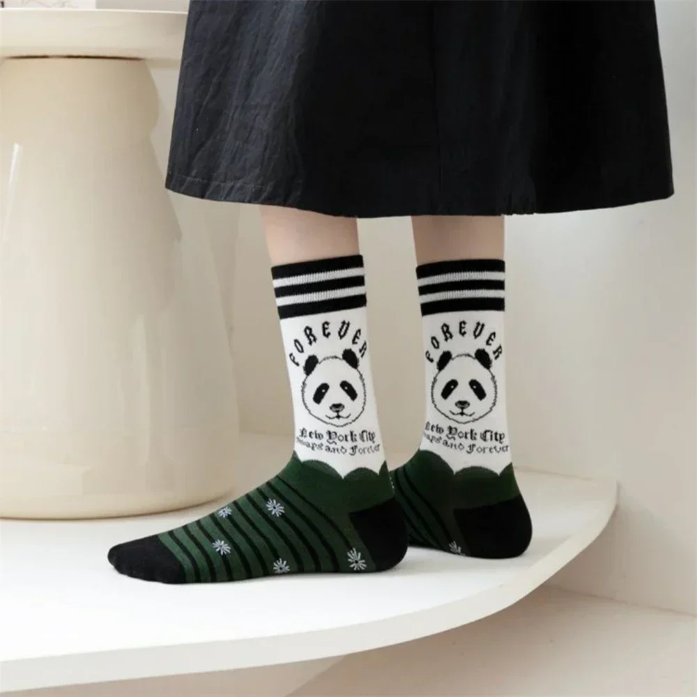 Panda socks for women, fashion, cartoon, skateboard, hipster, streetwear, dance, sport, happy, new, free download thumbnail 5