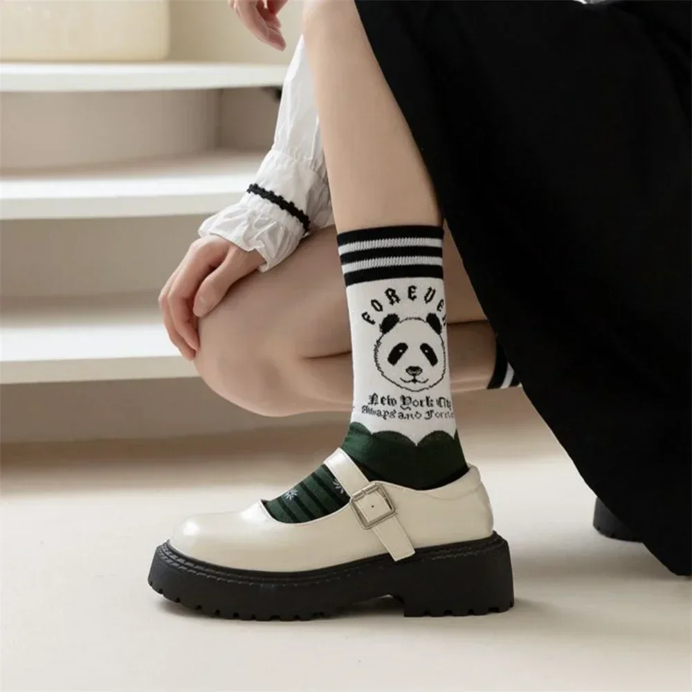 Panda socks for women, fashion, cartoon, skateboard, hipster, streetwear, dance, sport, happy, new, free download thumbnail 3
