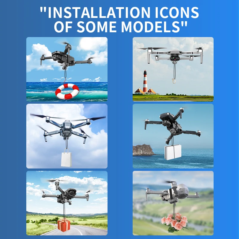 Universal Airdrop System For DJI Mini 5 4 3 Pro/Mavic 3/Mini 2/AIR 3S/2S/Mavic 2/SJRC F11S/Fimi X8 SE Drone Gift Thrower thumbnail 2