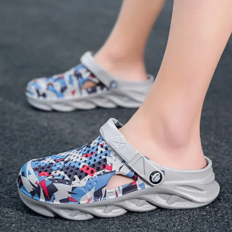 Flat Sandals Men Shoes EVA Slippers Garden Platform Sandals Man Summer Sandals New Male Sneakers Outdoor Flip Flops Home Clogs thumbnail 5