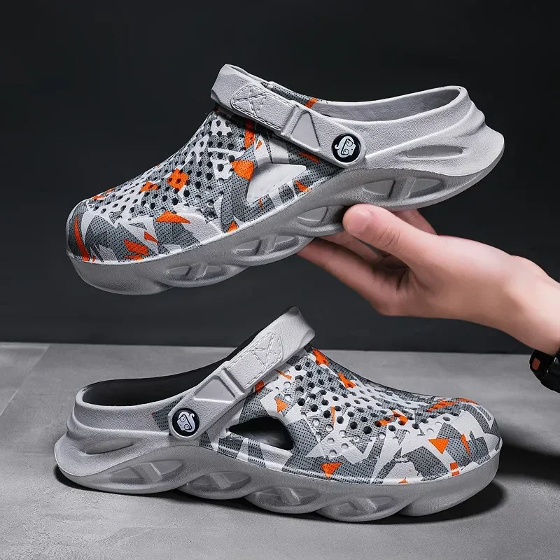 Flat Sandals Men Shoes EVA Slippers Garden Platform Sandals Man Summer Sandals New Male Sneakers Outdoor Flip Flops Home Clogs thumbnail 3