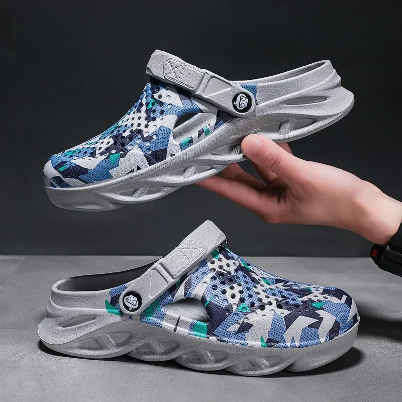 Flat Sandals Men Shoes EVA Slippers Garden Platform Sandals Man Summer Sandals New Male Sneakers Outdoor Flip Flops Home Clogs thumbnail 4