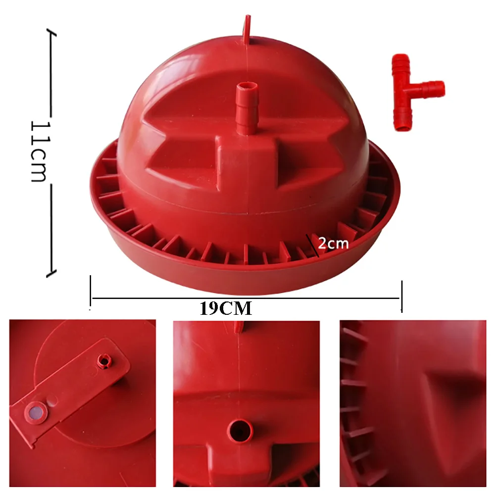 Plastic Automatic Feeder Day Old Chick brooder On Ground Feeding Water Fountain With Float Valve Automatic Chicken Farming thumbnail 3