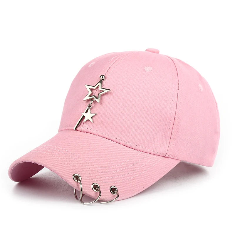 Women's Fashion Three Ring Star Pendant Baseball Hat Hip Hop Street Dance Decorative Hat Summer Adjustable Sunshade Hat thumbnail 5