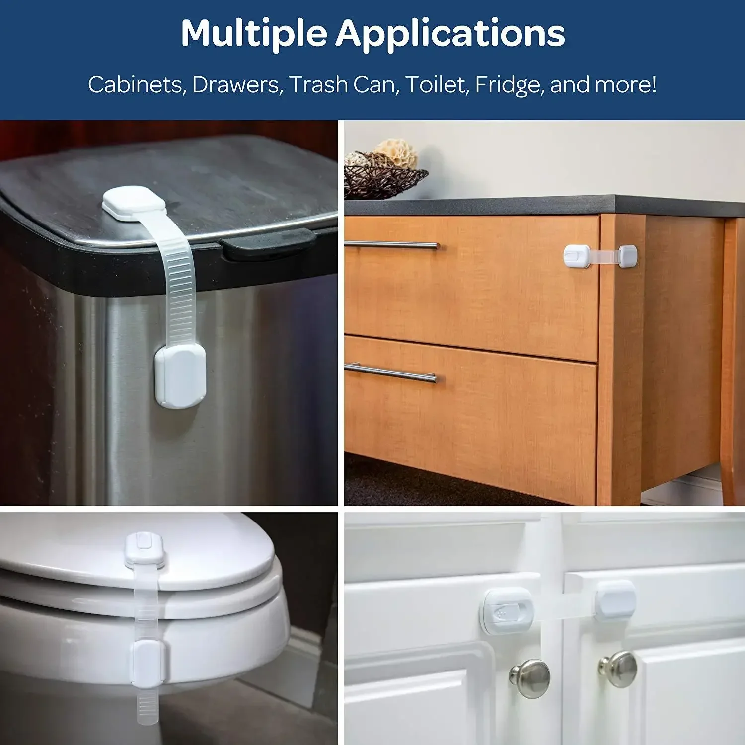 Multi-functional Safety Locks for Cabinets/Drawers/Doors -  Drawer Lock  Baby Child Safety Lock  Window Lock Children thumbnail 5
