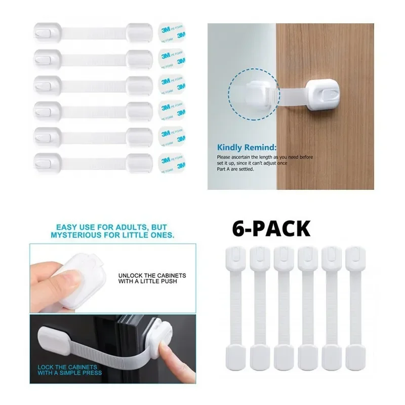 Multi-functional Safety Locks for Cabinets/Drawers/Doors -  Drawer Lock  Baby Child Safety Lock  Window Lock Children thumbnail 6