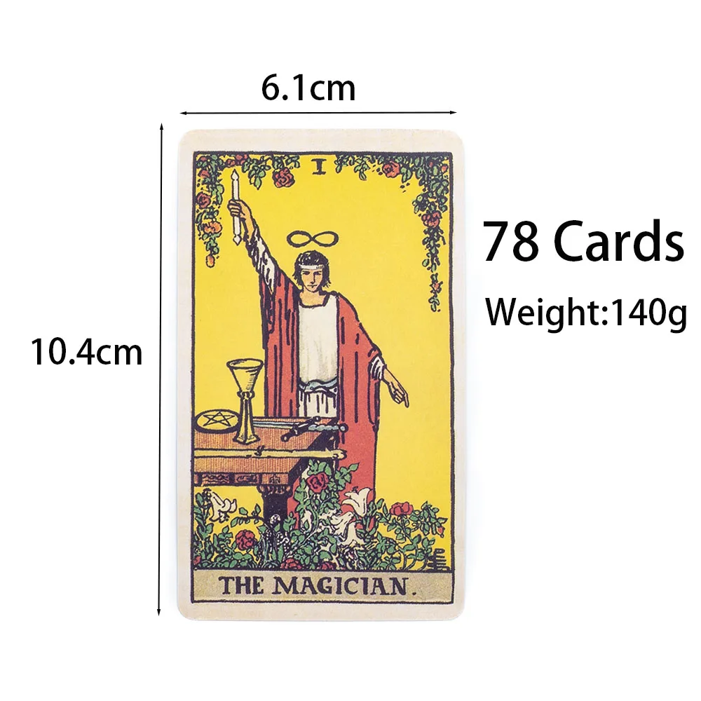 The Classic Tarot Cards Deck 78Pcs For Easy Beginners Fate Fortune Telling Party Tabletop Board Game Toy thumbnail 6