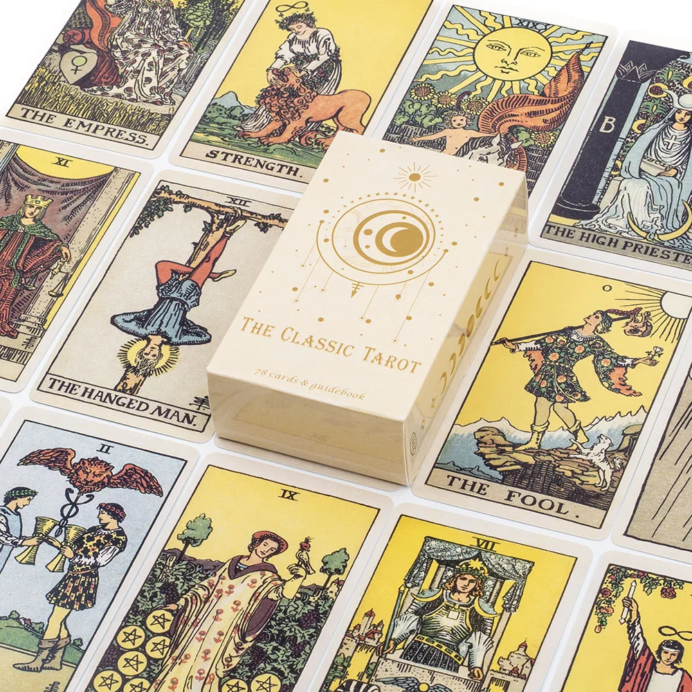 The Classic Tarot Cards Deck 78Pcs For Easy Beginners Fate Fortune Telling Party Tabletop Board Game Toy thumbnail 2