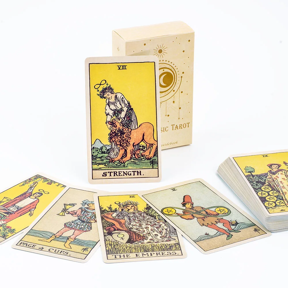 The Classic Tarot Cards Deck 78Pcs For Easy Beginners Fate Fortune Telling Party Tabletop Board Game Toy thumbnail 5