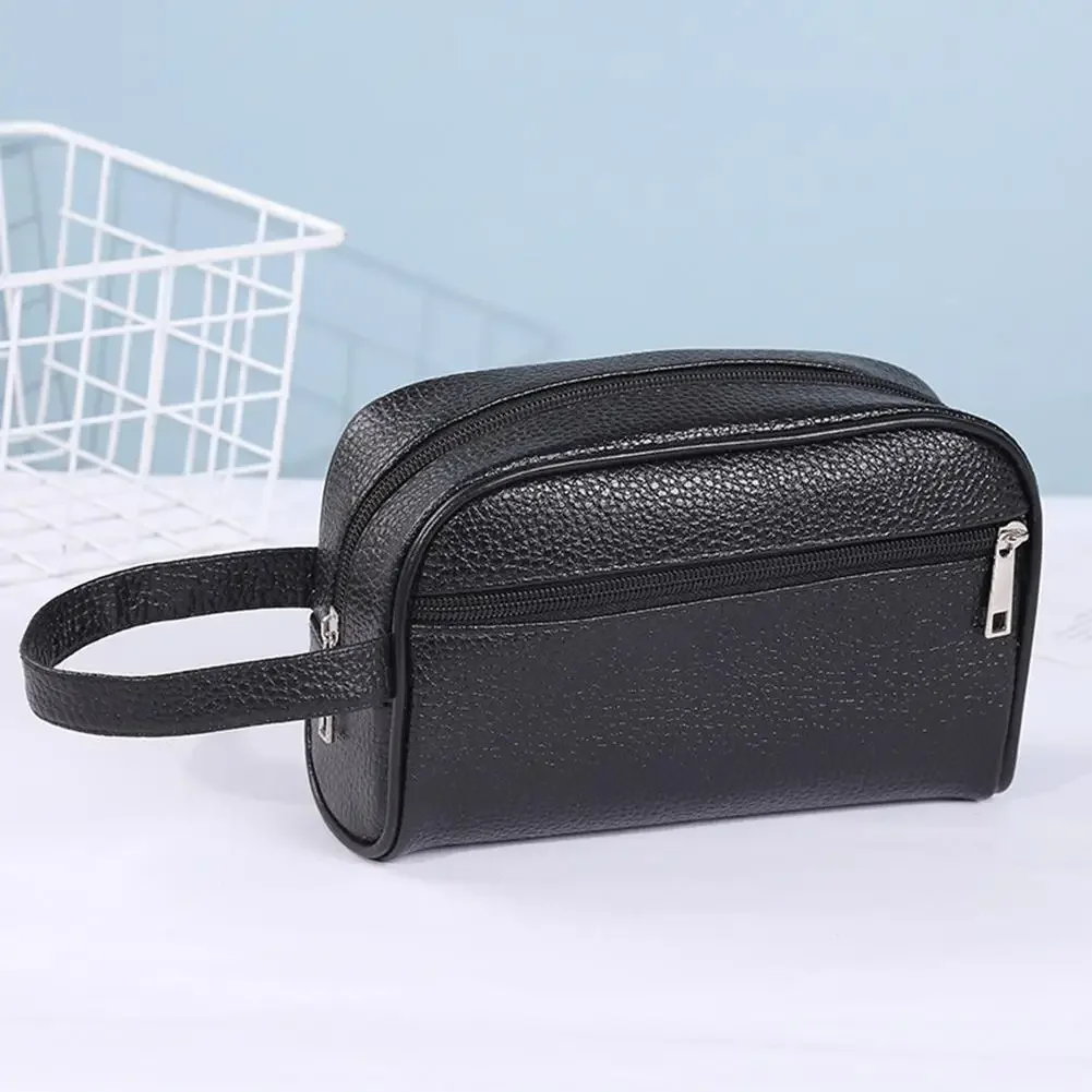 Men Wallets Retro PU Leather Business Handbags Clutch Fashion Woman Coametics Bag Credit Card Holder Mobile Phone Wristlet Bag thumbnail 3