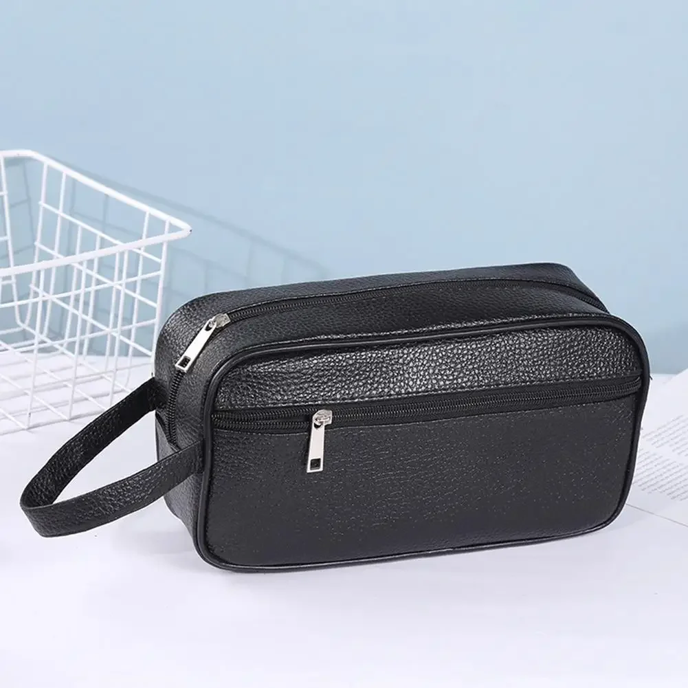 Men Wallets Retro PU Leather Business Handbags Clutch Fashion Woman Coametics Bag Credit Card Holder Mobile Phone Wristlet Bag thumbnail 4