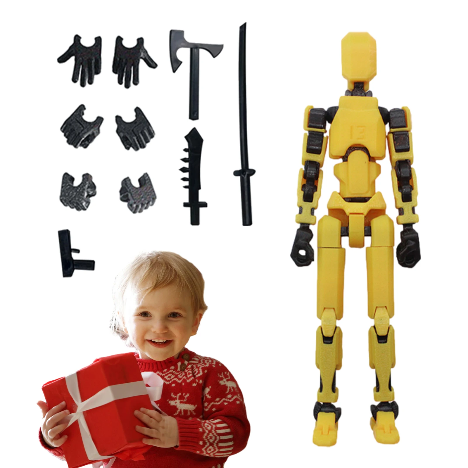 1PCS 13 Joints Figure Articulate Movable Dummy Doll Diy Assembly Toy 3D Printed Action Figure Stop Motion Animation Dummy thumbnail 2