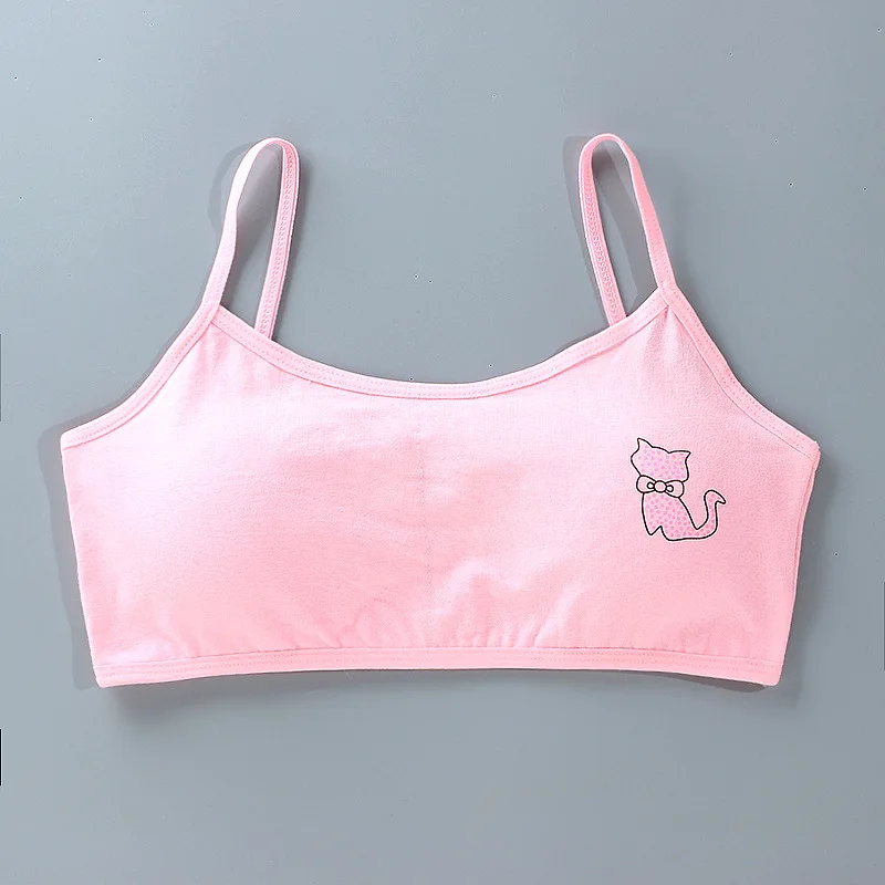 5PCS/Lot Teeange Girls Small Training Bras Purbery School Girl Sports Bra Children Detachable Chest Pad Underwear Kids Tube Tops thumbnail 3