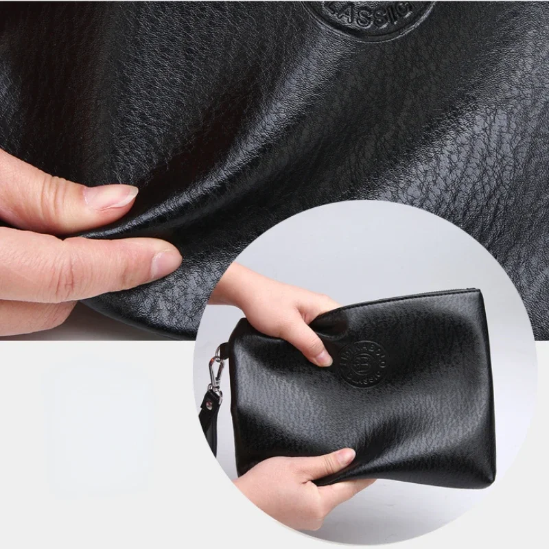 Men's new casual men's clutch bag PU soft leather men's bag mobile phone bag large capacity wallet thumbnail 6