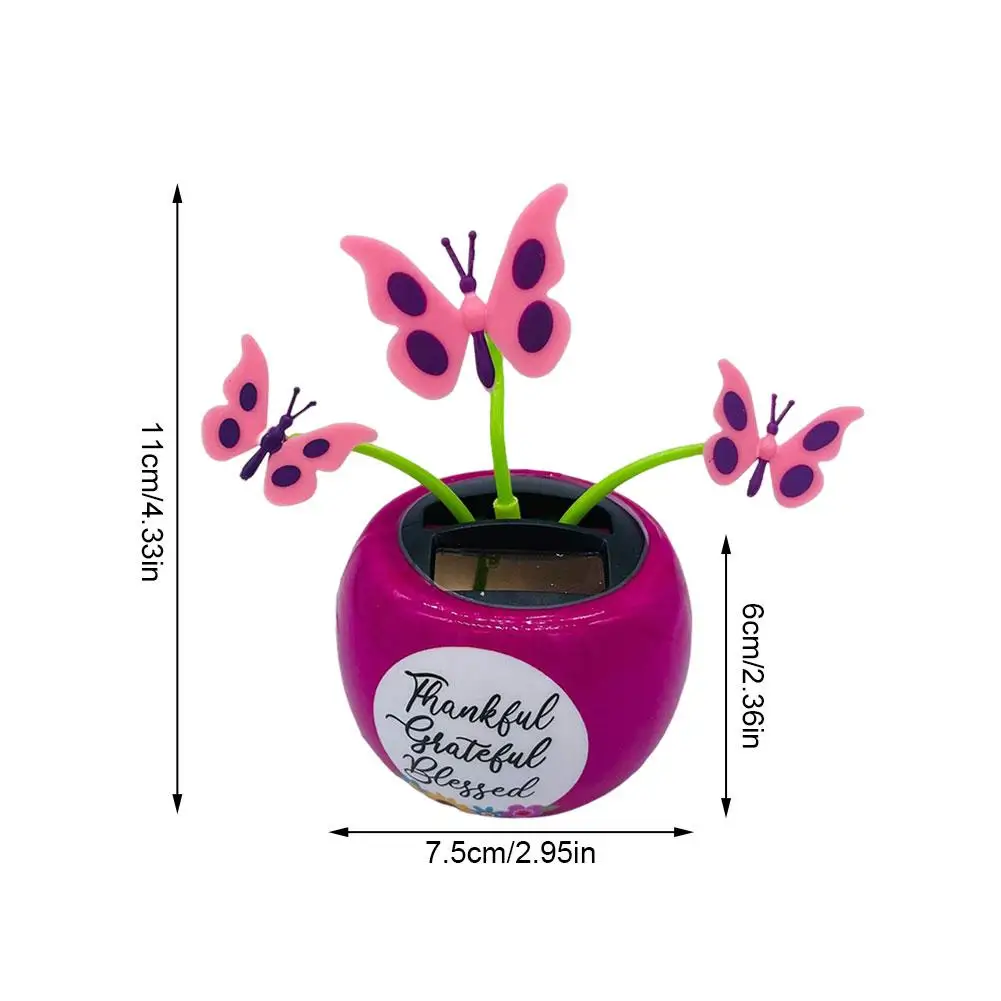 Solar Powered Dancing Flower Sunflower Solar Ornament Shaking Head Car Ornaments For Home Bedroom Dashboard Decoration thumbnail 5