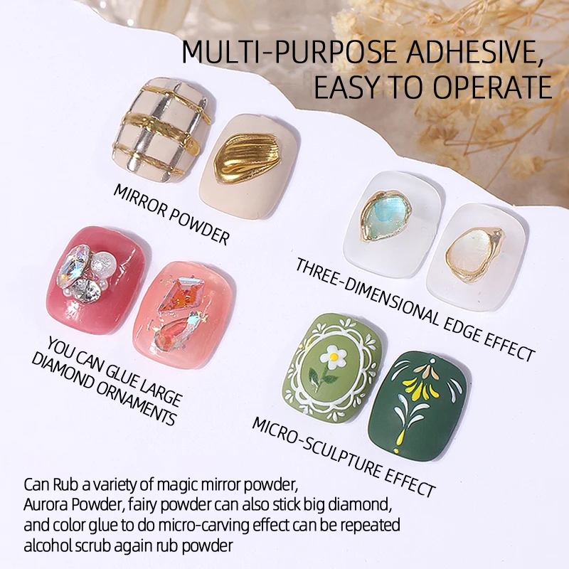 Modelling Gel Nail Polish Semi-solid Magic Mirror Powder Model Gel 3D Tranparent Nail Glue Soak Off UV LED Nail Art Decoration thumbnail 2