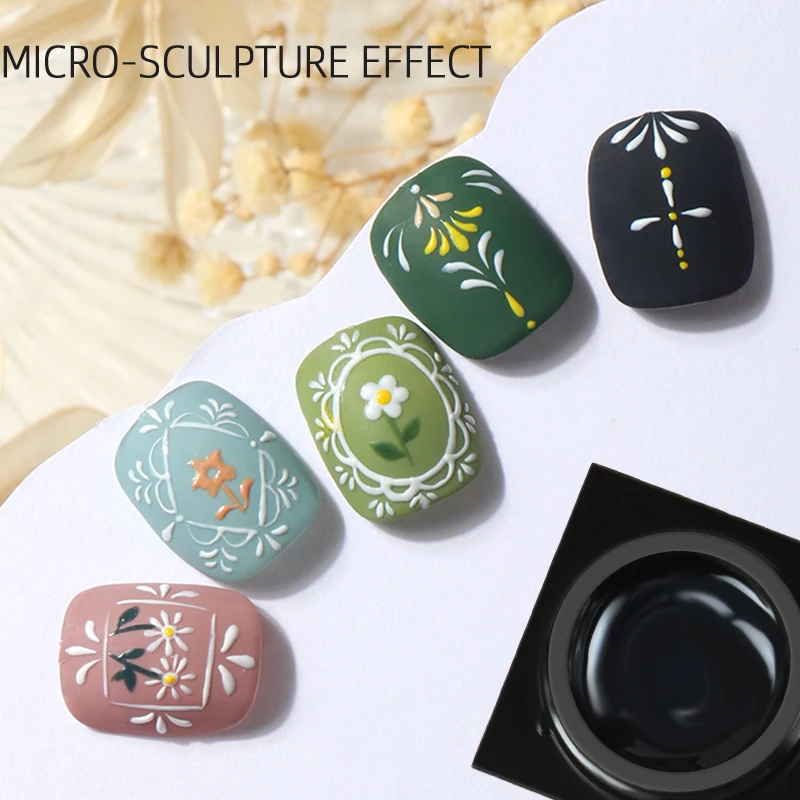 Modelling Gel Nail Polish Semi-solid Magic Mirror Powder Model Gel 3D Tranparent Nail Glue Soak Off UV LED Nail Art Decoration thumbnail 4