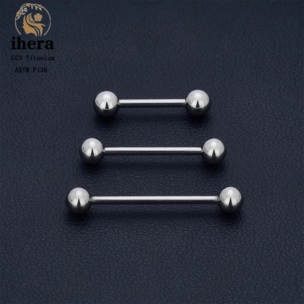 5/10PCS G23 Titanium Piercing Long Industrial Barbell Ring Tongue Nipple Bar 14G 16G Internal Thread Ear Cartilage Body Jewelry thumbnail 4