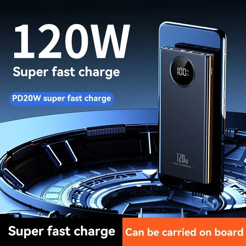 120W Power BankSuper Fast Charging 80000mah Ultralarge Capacity For Mobile Power External Battery For Iphone Xiaomi Samsung thumbnail 2